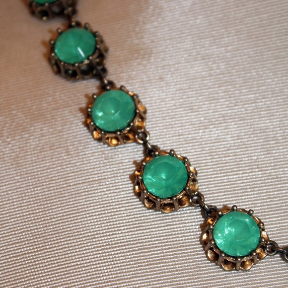 J. Crew Green Gem Necklace - Picture 3 of 4